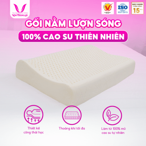 Alternative view of GỐI NẰM LƯỢNG SÓNG CAO SU THIÊN NHIÊN THẮNG LỢI