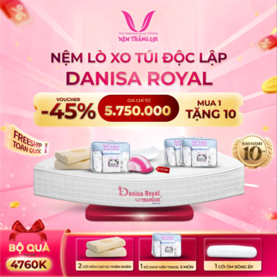NỆM LÒ XO TÚI ĐỘC LẬP THẮNG LỢI DANISA ROYAL