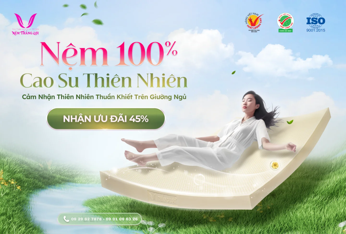 Nệm cao su thiên nhiên Thắng Lợi
